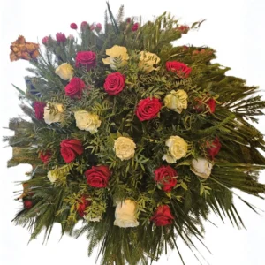 Kwiaty do pogrzebu: wieniec 2