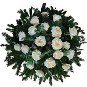 Kwiaty do pogrzebu: wieniec 8