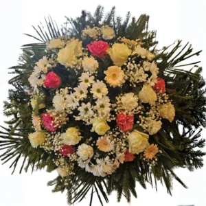 Kwiaty do pogrzebu: wieniec 9